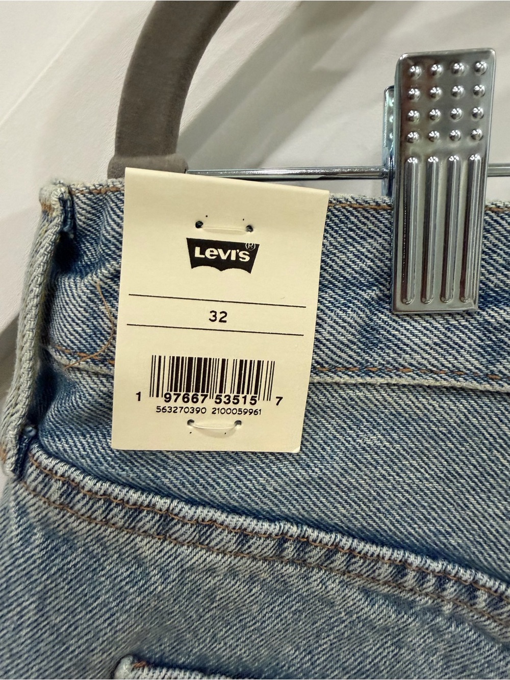 Levi's 501 Light Blue Distressed Denim Shorts - Picture 5 of 8